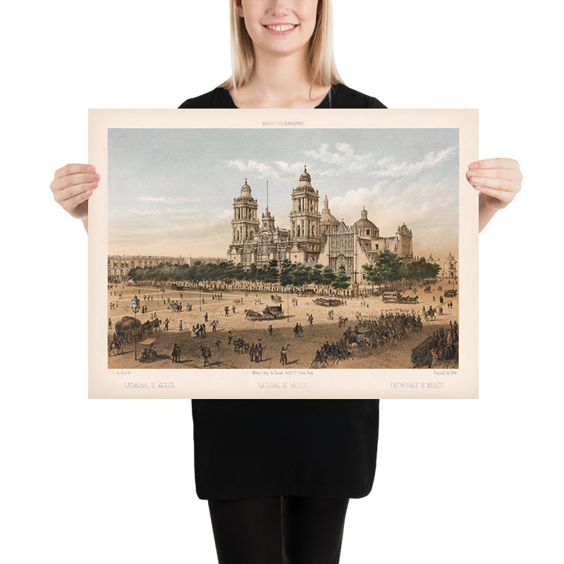 Catedral de Mexico by Decaen Editor, 1862