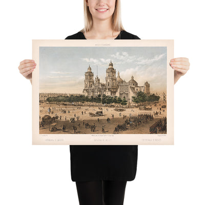 Catedral de Mexico by Decaen Editor, 1862
