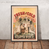 Fresh and Cold Vintage Lager Beer Poster, 1877