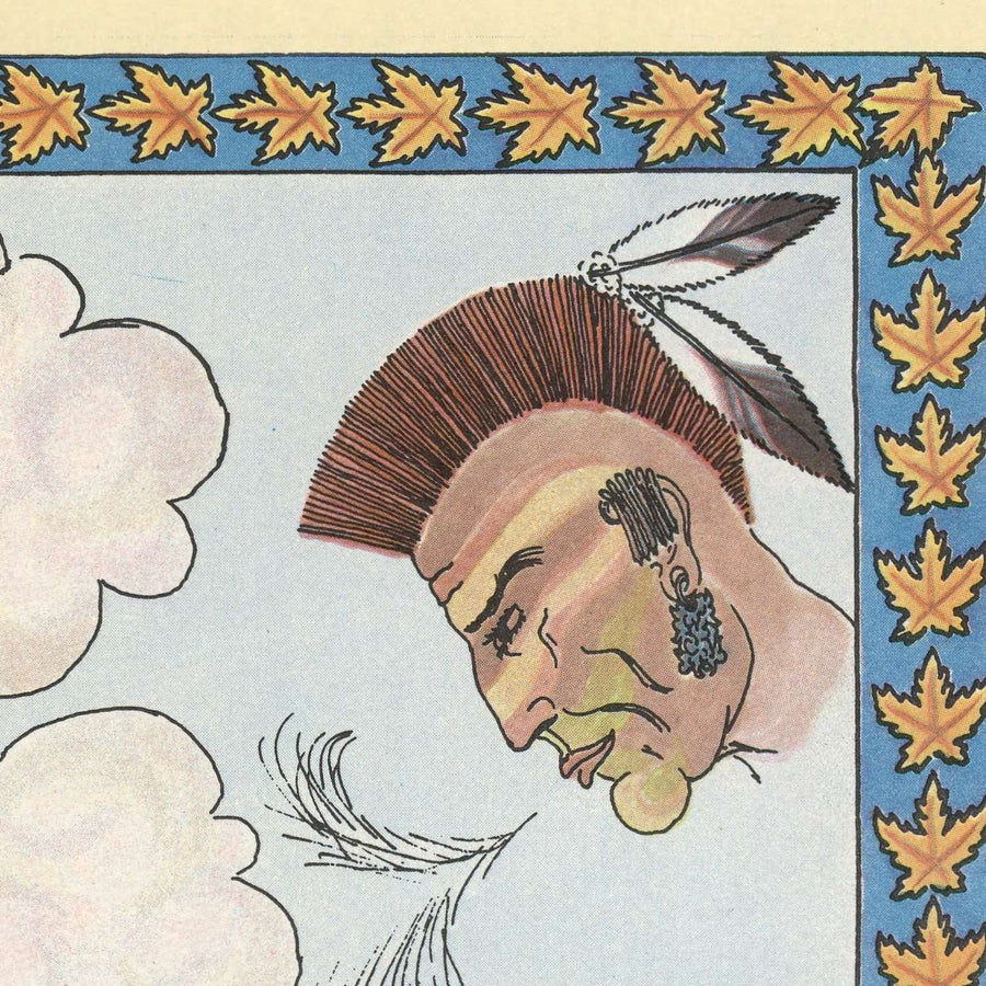 Mappa Pittorica Antica del Canada di Furse, 1964: Rocky Mountains, Grandi Laghi, Montreal, Baia di Hudson, Fauna 