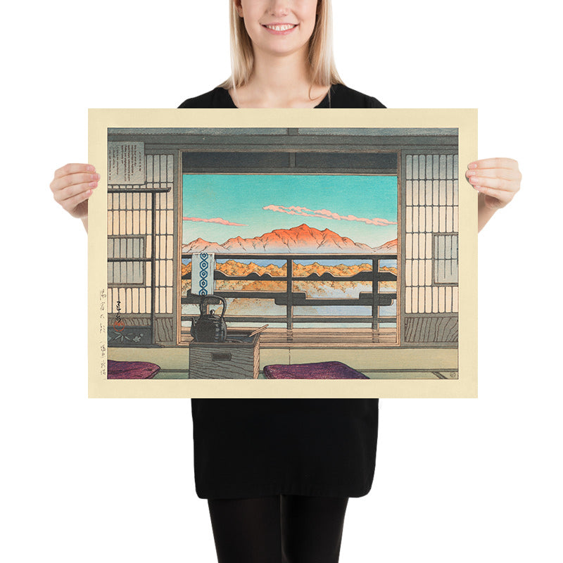 Morgen im Arayu Spa Hotel in Shiobara von Hasui Kawase, 1935 