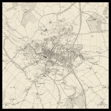 An old Ordnance Survey map of St Albans