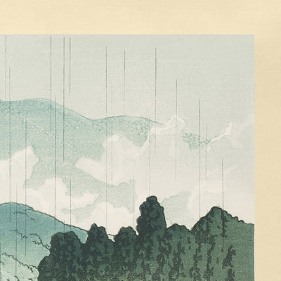 Okutama in the Rain by Hasui Kawase, 1935