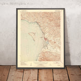 Old Map of Cayucos, California by USGS, 1951 – Morro Bay & Morro Rock