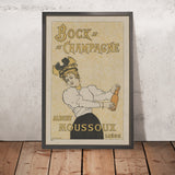 Bock-Champagne Vintage Advertising Poster by Armand Rassenfosse, 1894