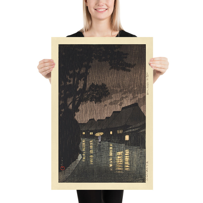 Regen in Maekawa, Sagami-Provinz von Hasui Kawase, 1935 