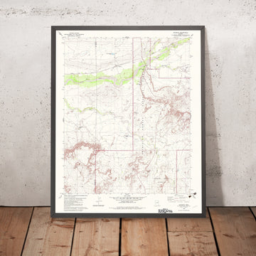 Map of Petrified Forest National Park, Arizona by USGS, 1982 – Adamana, Holbrook & Little Colorado River