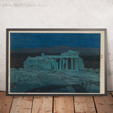 Ancient Ruins of Athens (Acropolis — Night) by Yoshida Hiroshi, 1925
