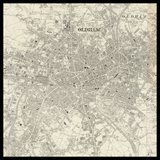 Personalised Old Map of Oldham