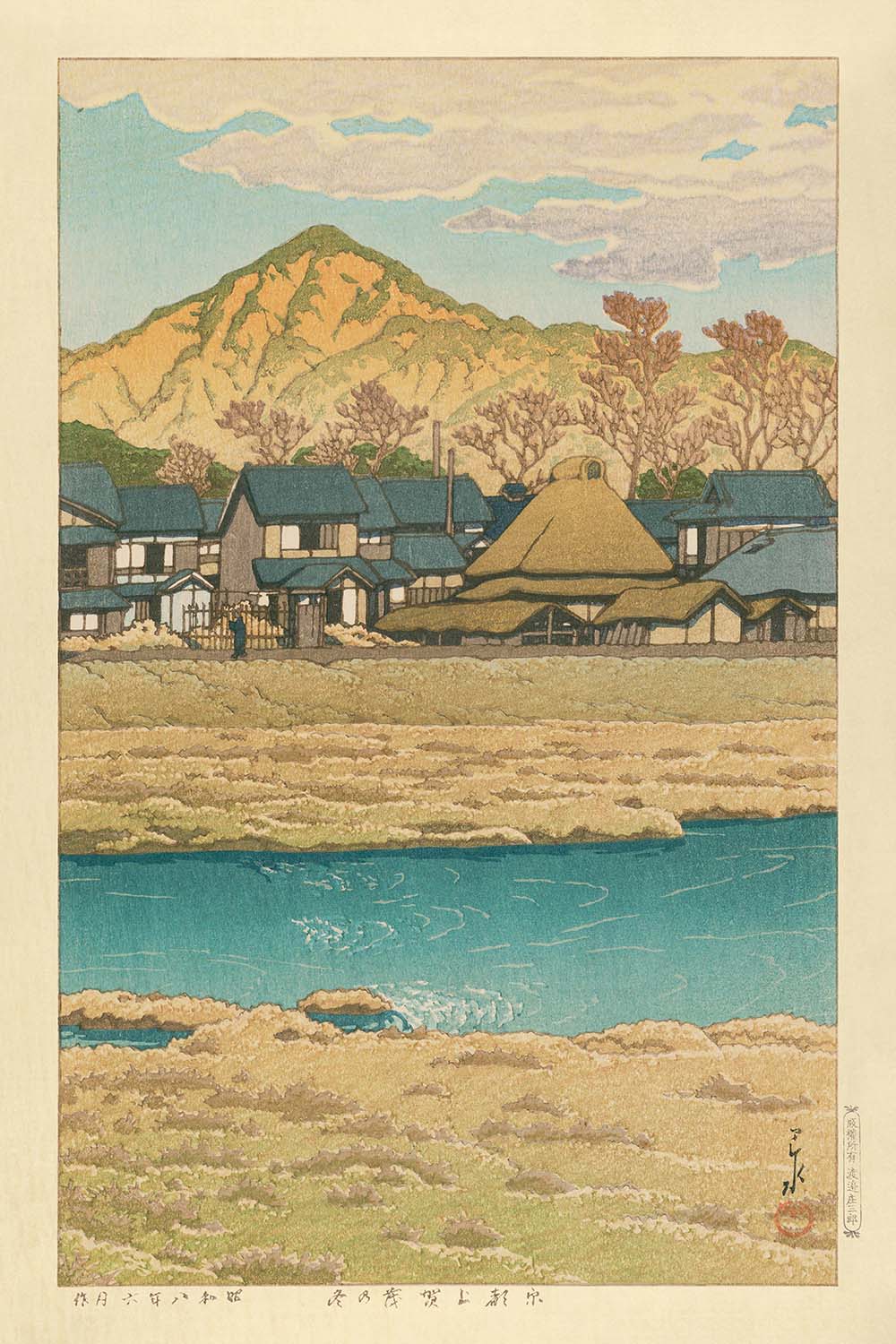 Winter in Kamigamo, Kyoto von Hasui Kawase, 1935 