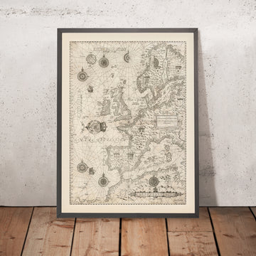 Antica mappa nautica d&