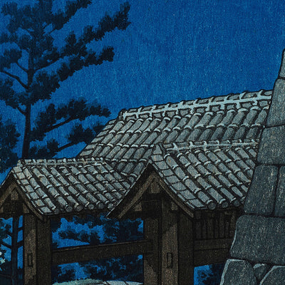 Tonashi Gate Matsuyama Castle by Hasui Kawase 1935