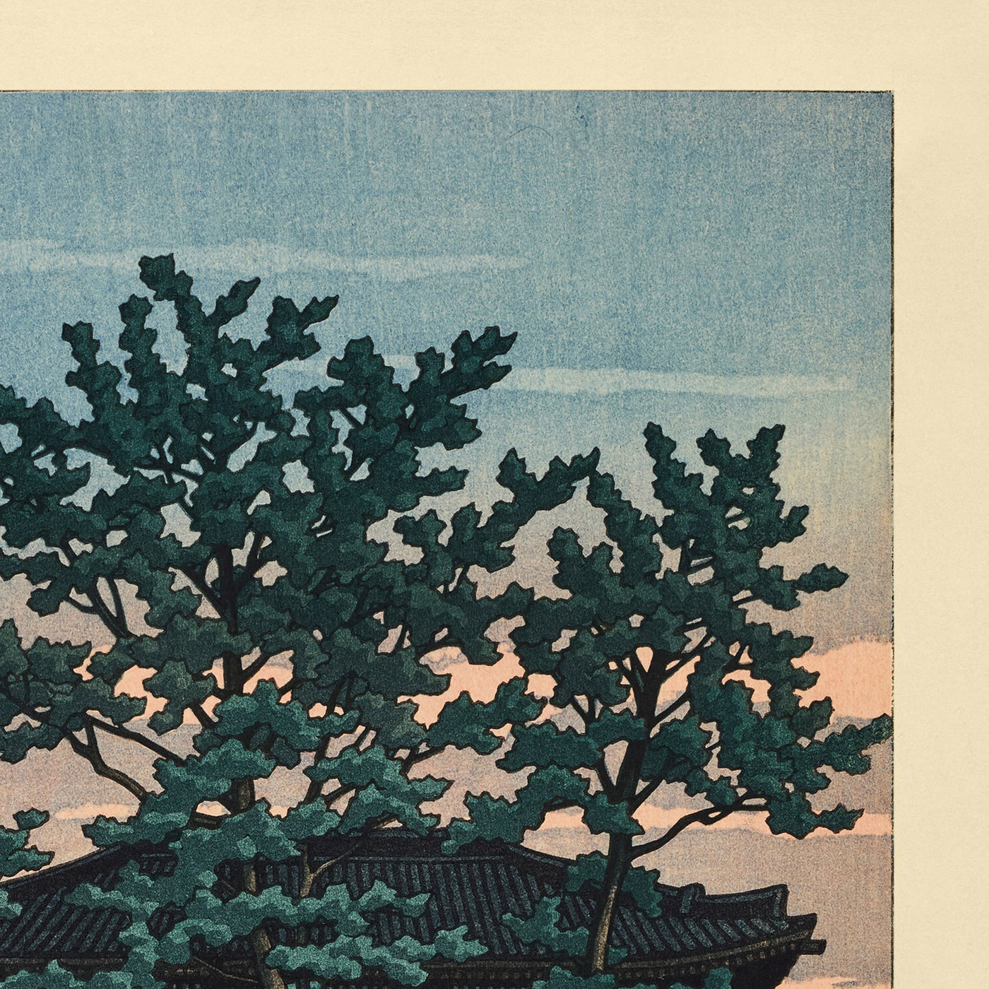 Kiko Temple, Nara Prefecture by Hasui Kawase 1935