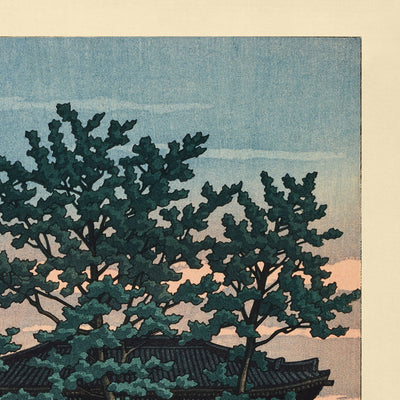 Kiko Temple, Nara Prefecture by Hasui Kawase 1935