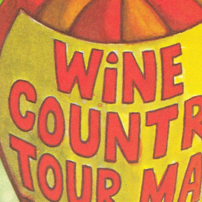 Mapa del Viejo País del Vino de Napa y Sonoma por Morales, 1981: Santa Rosa, Lago Berryessa, Río Ruso 