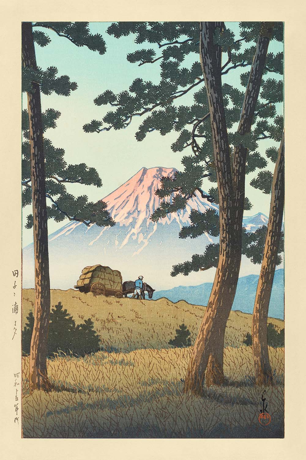 Noche en Tago Bay con el Monte Fuji de Hasui Kawase, 1935 