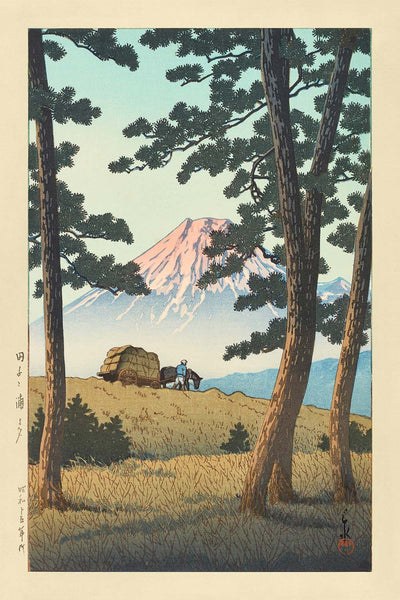 Noche en Tago Bay con el Monte Fuji de Hasui Kawase, 1935 