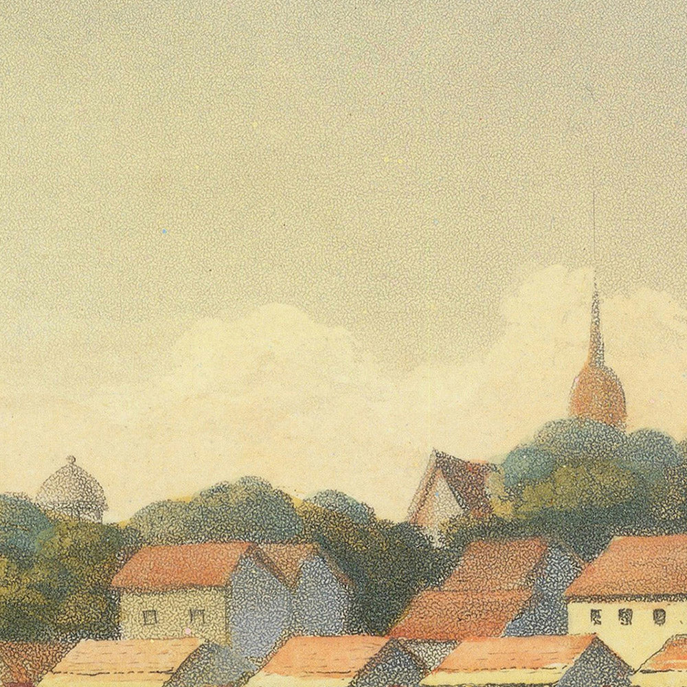 Primera vista de Bangkok por Henry Colburn, 1828 