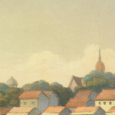 Primera vista de Bangkok por Henry Colburn, 1828 