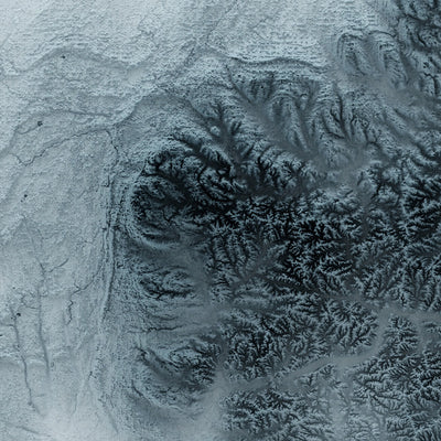 Ohio Topographic 3D Relief Map