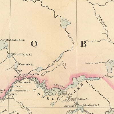Ancienne carte du Manitoba par Arrowsmith, 1884 : Winnipeg, rivière Rouge, lac Winnipeg, chemins de fer, frontières 
