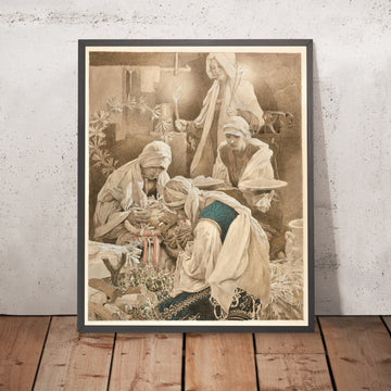 A framed image of Maslenitsa Effigy by Alphonse Mucha, 1920