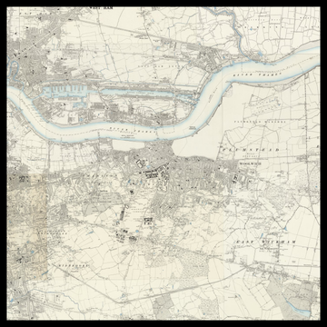 Un antiguo mapa del Ordnance Survey del distrito de Greenwich