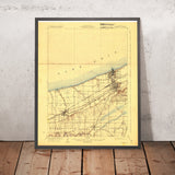 Old Map of Geneva-on-the-Lake, Ohio by USGS, 1905 – Ashtabula, Lake Erie & Grand River