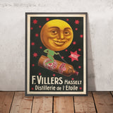 F. Villers Distillerie de l’Etoile Vintage Advertising Poster, 1912