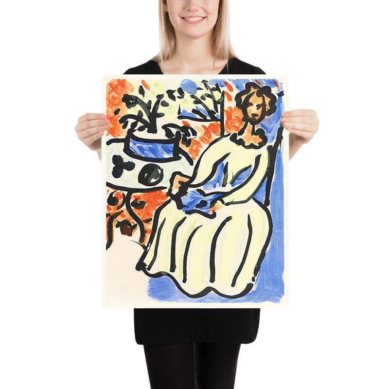 Marie-José in einem gelben Kleid (Marie-José in a Yellow Dress) von Henri Matisse, 1950 
