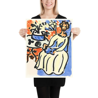 Marie-José in einem gelben Kleid (Marie-José in a Yellow Dress) von Henri Matisse, 1950 