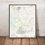 Map of New Iberia, Louisiana by USGS, 1983 – Saint Martinville & Bayou Teche