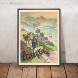 French Alps Travel Poster: P. L. M. Pelvoux by Henri Ganier, 1895