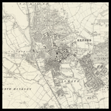 Personalised Old Map of Oxford