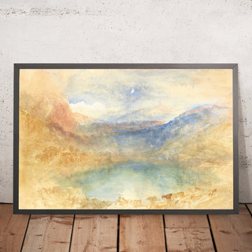 A framed image of The Lungernsee by Moonlight, Switzerland (JMW Turner) by Turner, 1848