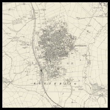 An old Ordnance Survey map of Kettering