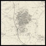 Personalised Old Map of Kettering