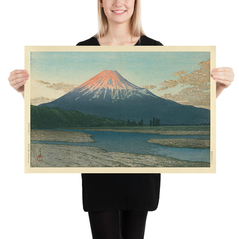 Fuji-Fluss und Mt. Fuji von Hasui Kawase, 1935 