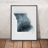 Mapa de Relieve Topográfico 3D de Missouri 