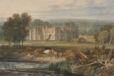 Vista del Castillo de Hampton Court, Herefordshire, desde el sureste por Turner, 1806 