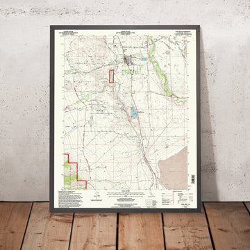 Map of Lone Pine, California by USGS, 1994 – Owens Lake, Alabama Hills & Sierra Nevada