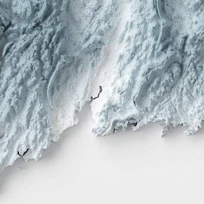 Connecticut Topografische 3D-Reliefkarte 