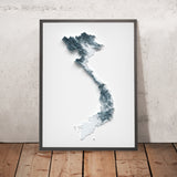 Vietnam  topografische 3D-Reliefkarte 