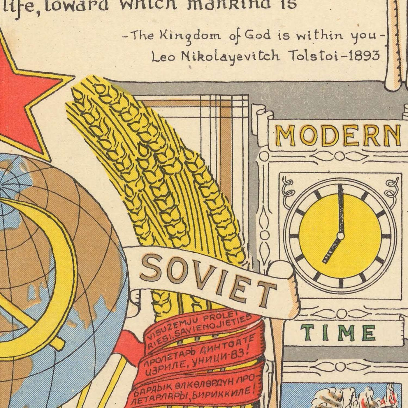 Mapa del Viejo Mundo de las Naciones Unidas, 1948: Era de la Post-Segunda Guerra Mundial, Estilo Pictórico 