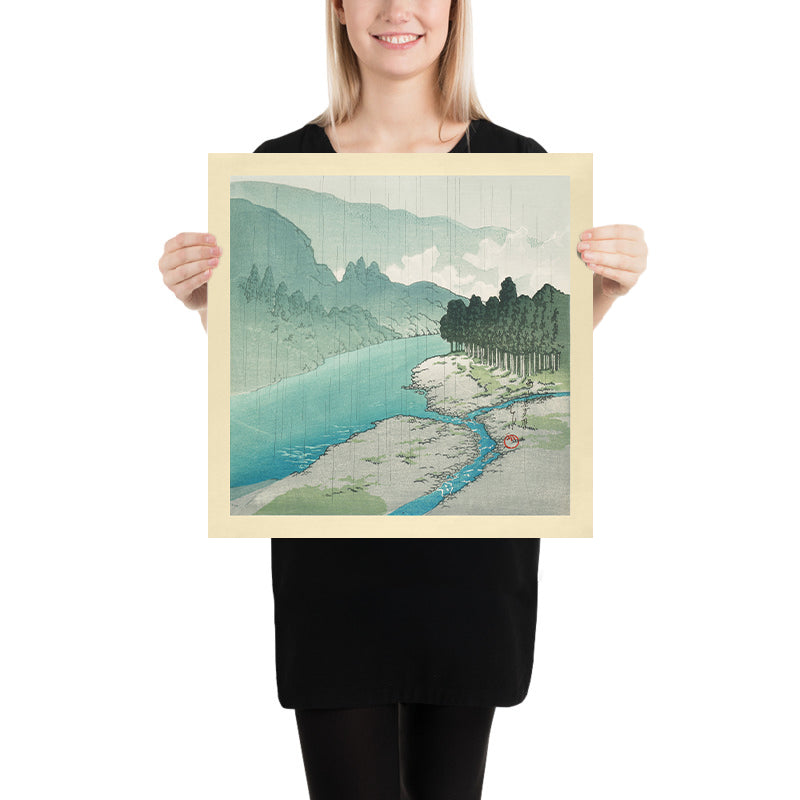 Okutama im Regen von Hasui Kawase, 1935 