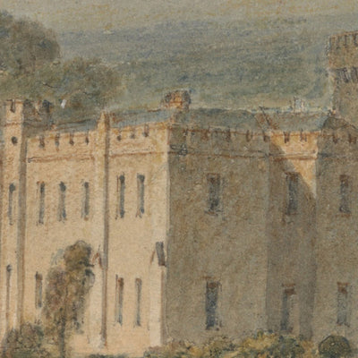 Vista del Castillo de Hampton Court, Herefordshire, desde el sureste por Turner, 1806 