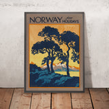 Norway Travel Poster: Norway for Holidays by Freda Lingstrom, 1930