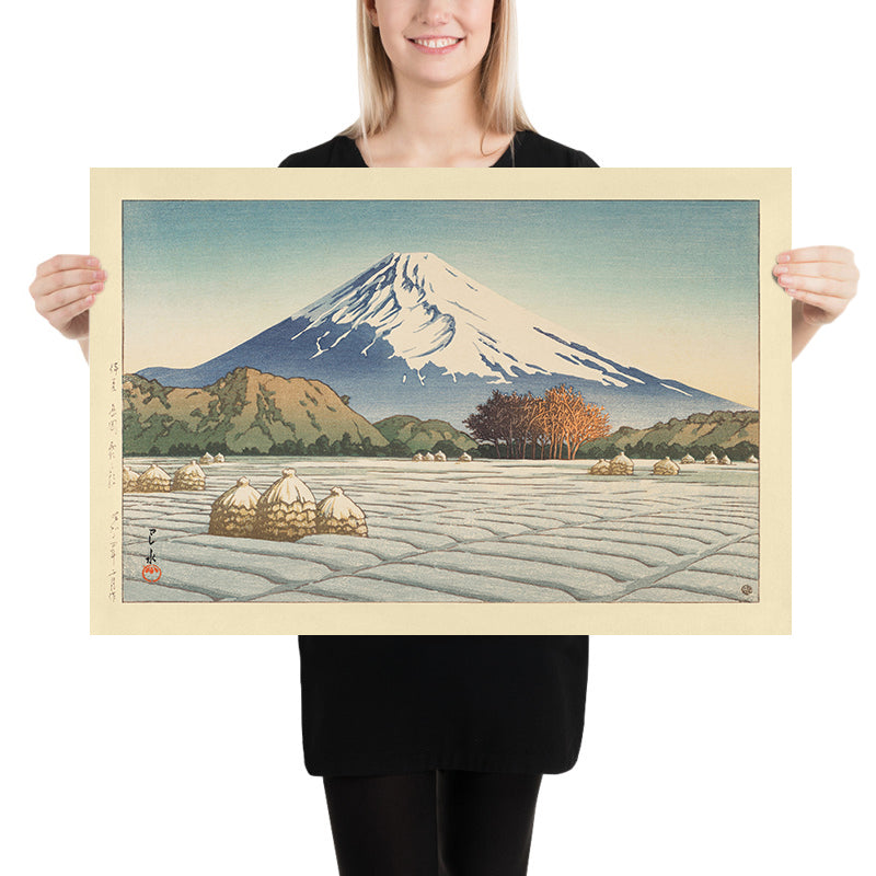 Mont Fuji Matin Givré à Nagaoka, Izu par Hasui Kawase, 1939 