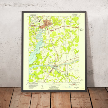 Old Map of Chesapeake City, Maryland by USGS, 1953 – Elkton, Conowingo Dam & Susquehanna River