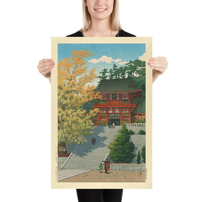 Santuario Tsuruoka Hachimangu en Kamakura por Hasui Kawase, 1935 